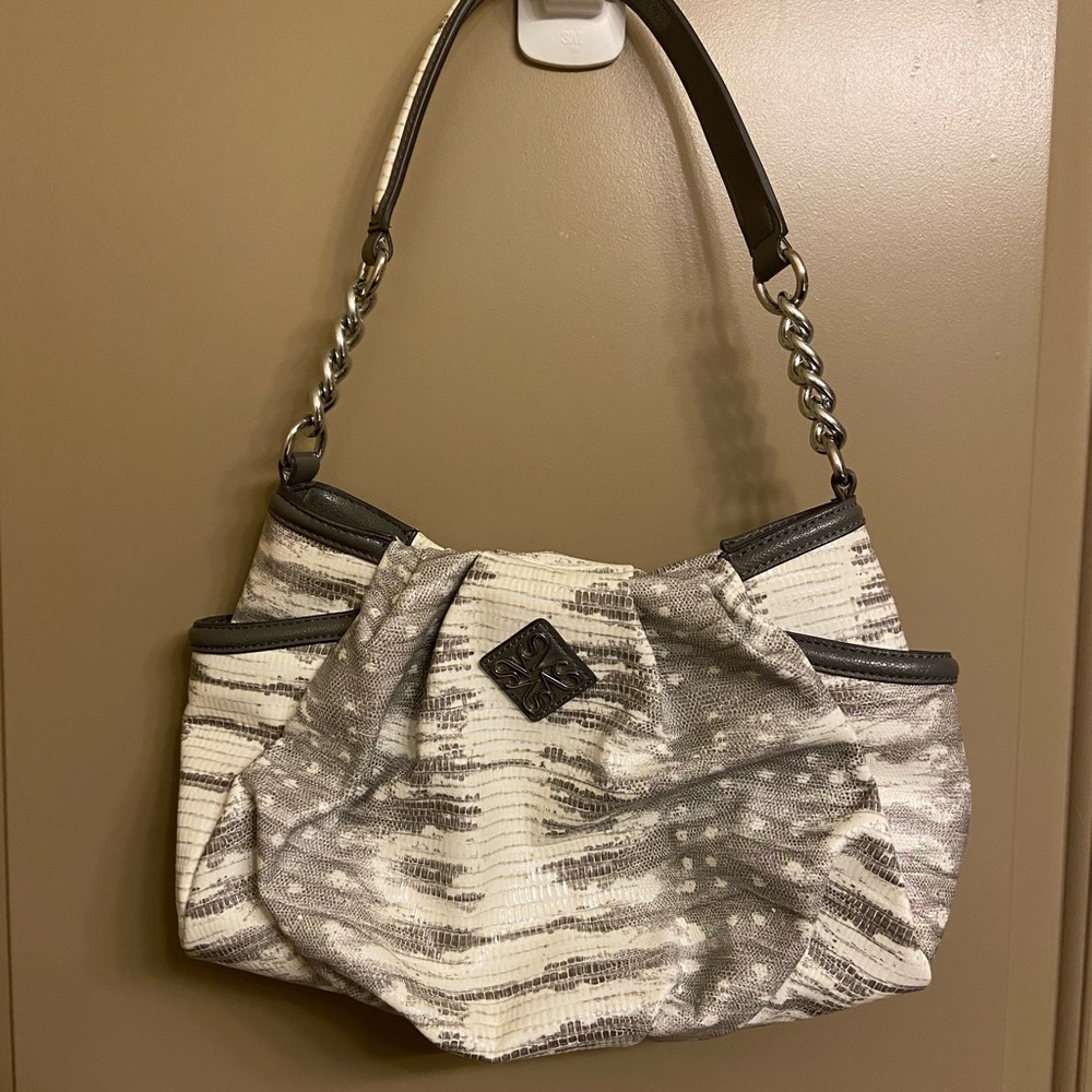 Vera Wang faux snake skin purse